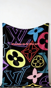 Neon Monogram Blanket Color Pop LV Throw IMG_3591